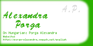 alexandra porga business card